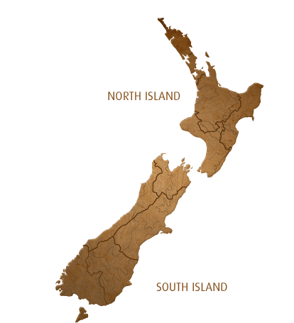 Regional map of New Zealand